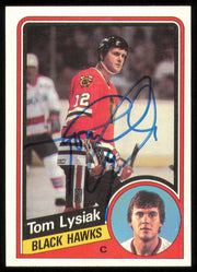 Tom Lysiak Autographed 1984-85 Topps Card #31 Chicago Blackhawks SKU #254936
