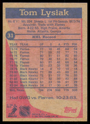 Tom Lysiak Autographed 1984-85 Topps Card #31 Chicago Blackhawks SKU #254936