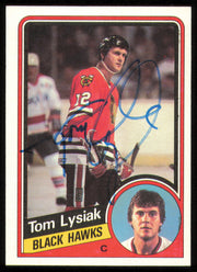 Tom Lysiak Autographed 1984-85 Topps Card #31 Chicago Blackhawks SKU #254937