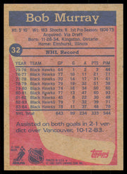 Bob Murray Autographed 1984-85 Topps Card #32 Chicago Blackhawks SKU #254943