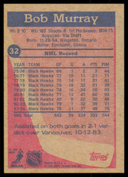 Bob Murray Autographed 1984-85 Topps Card #32 Chicago Blackhawks SKU #254945