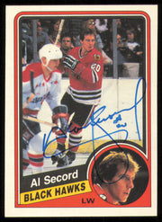 Al Secord Autographed 1984-85 O-Pee-Chee Card #46 Chicago Blackhawks SKU #254946