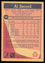 Al Secord Autographed 1984-85 O-Pee-Chee Card #46 Chicago Blackhawks SKU #254946