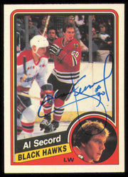 Al Secord Autographed 1984-85 O-Pee-Chee Card #46 Chicago Blackhawks SKU #254947
