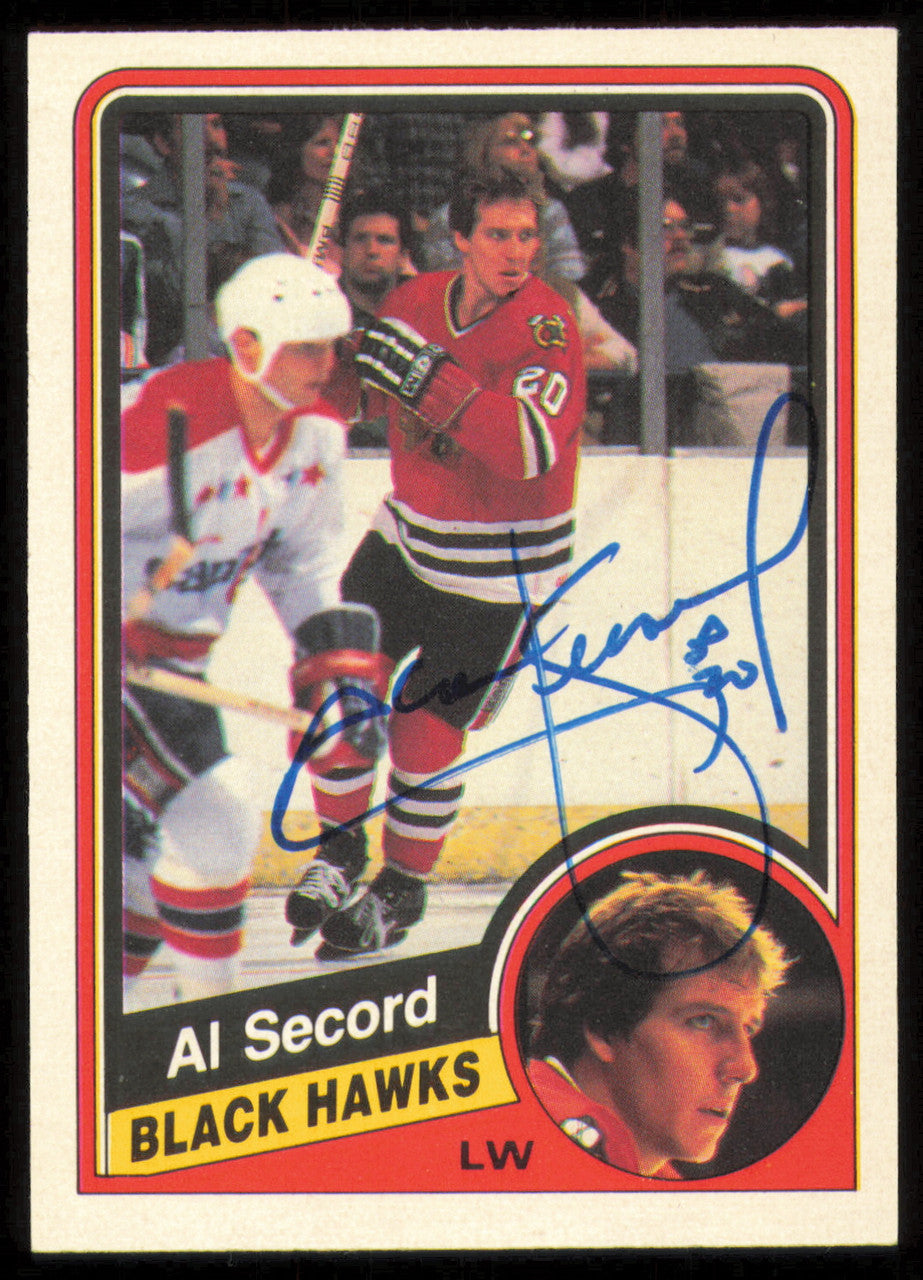 Al Secord Autographed 1984-85 O-Pee-Chee Card #46 Chicago Blackhawks SKU #254947
