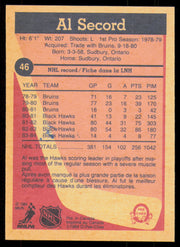 Al Secord Autographed 1984-85 O-Pee-Chee Card #46 Chicago Blackhawks SKU #254948