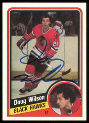 Doug Wilson Autographed 1984-85 Topps Card #37 Chicago Blackhawks SKU #254952