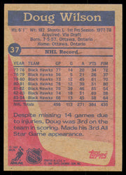 Doug Wilson Autographed 1984-85 Topps Card #37 Chicago Blackhawks SKU #254953