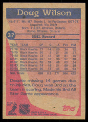 Doug Wilson Autographed 1984-85 Topps Card #37 Chicago Blackhawks SKU #254954