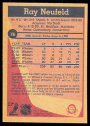 Ray Neufeld Autographed 1984-85 O-Pee-Chee Card #76 Hartford Whalers SKU #254968