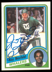 Ray Neufeld Autographed 1984-85 Topps Card #59 Hartford Whalers SKU #254971