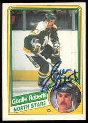 Gordie Roberts Autographed 1984-85 O-Pee-Chee Card #107 Minnesota North Stars SKU #254980