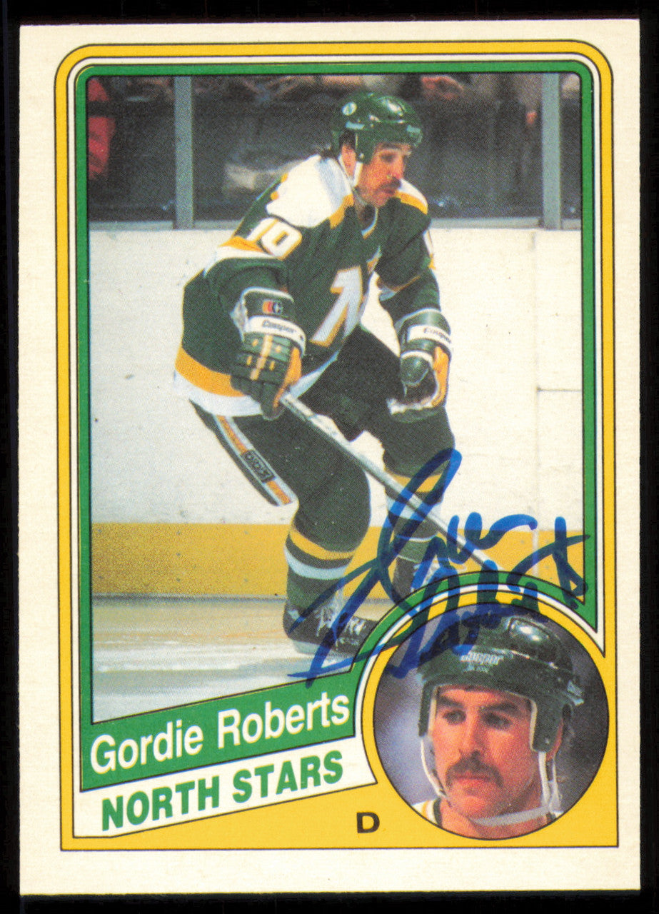 Gordie Roberts Autographed 1984-85 O-Pee-Chee Card #107 Minnesota North Stars SKU #254980