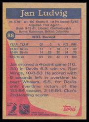 Jan Ludvig Autographed 1984-85 Topps Card #88 New Jersey Devils SKU #254983