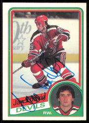 Jan Ludvig Autographed 1984-85 Topps Card #88 New Jersey Devils SKU #254986
