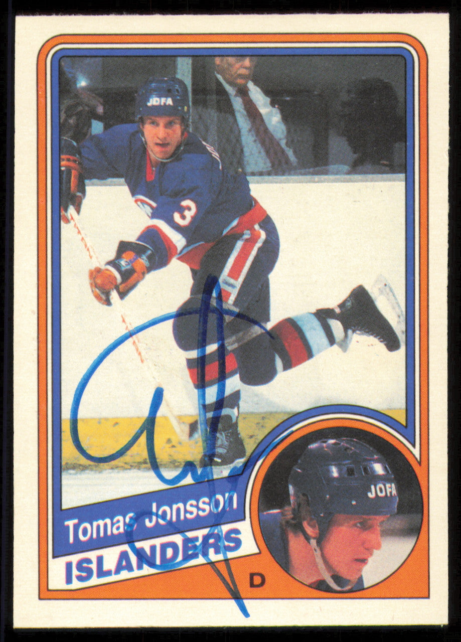 Tomas Jonsson Autographed 1984-85 O-Pee-Chee Card #128 New York Islanders SKU #254992