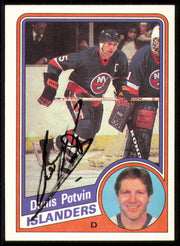 Denis Potvin Autographed 1984-85 Topps Card #100 New York Islanders SKU #254993