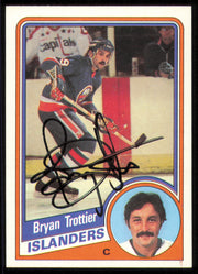 Bryan Trottier Autographed 1984-85 Topps Card #104 New York Islanders SKU #255002