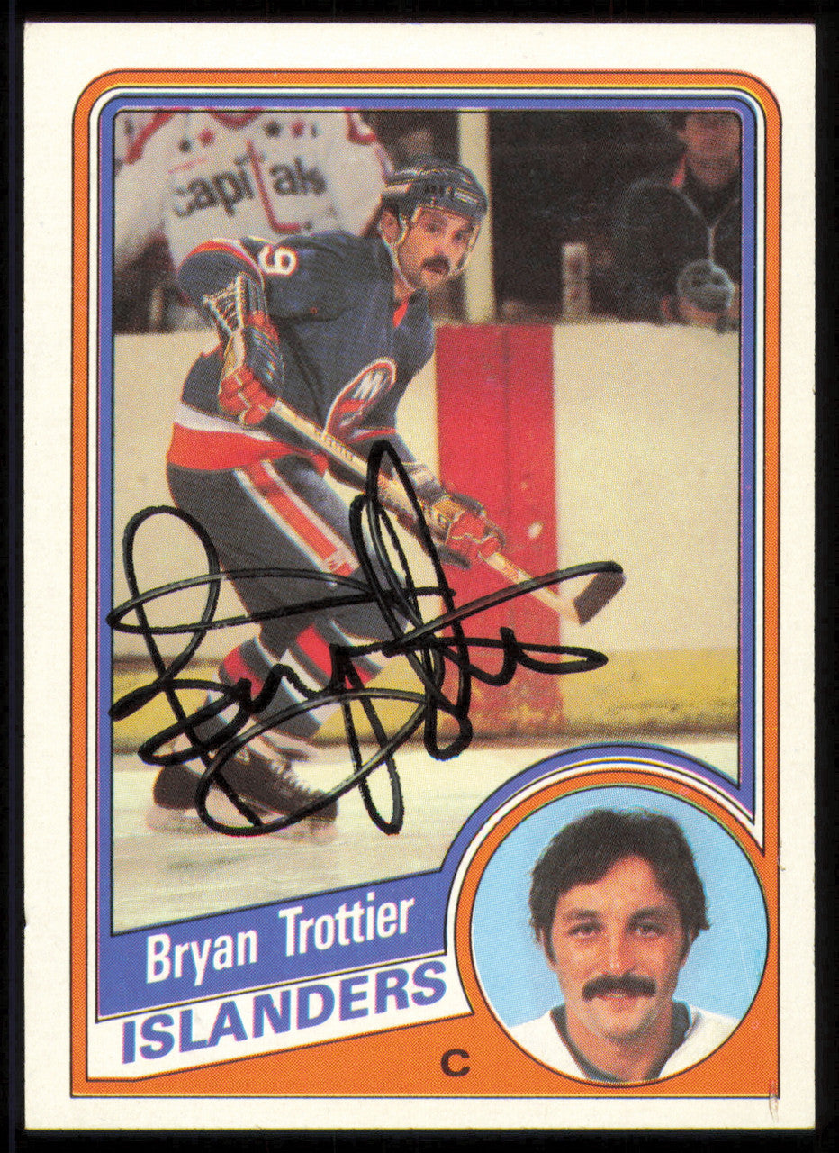 Bryan Trottier Autographed 1984-85 Topps Card #104 New York Islanders SKU #255003