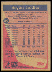 Bryan Trottier Autographed 1984-85 Topps Card #104 New York Islanders SKU #255003