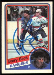 Barry Beck Autographed 1984-85 O-Pee-Chee Card #140 New York Rangers SKU #255004