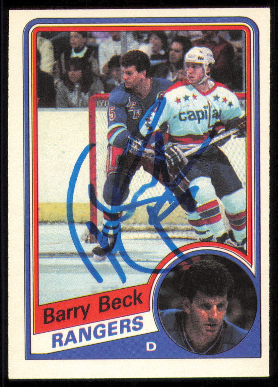 Barry Beck Autographed 1984-85 O-Pee-Chee Card #140 New York Rangers SKU #255004