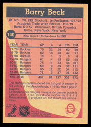 Barry Beck Autographed 1984-85 O-Pee-Chee Card #140 New York Rangers SKU #255004