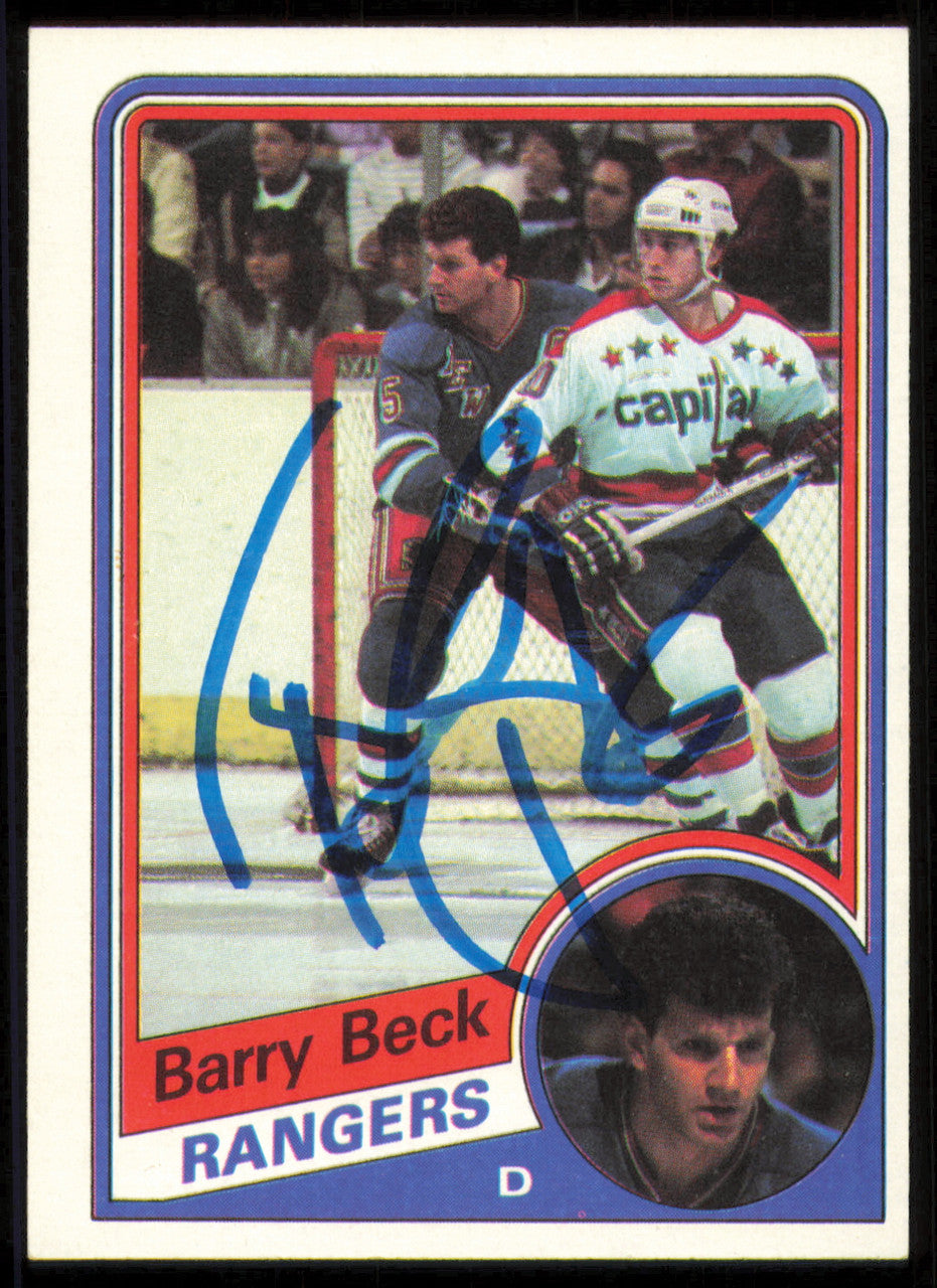 Barry Beck Autographed 1984-85 Topps Card #105 New York Rangers SKU #255007