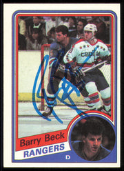 Barry Beck Autographed 1984-85 Topps Card #105 New York Rangers SKU #255009