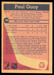 Paul Guay Autographed 1984-85 O-Pee-Chee Card #160 Philadelphia Flyers SKU #255010