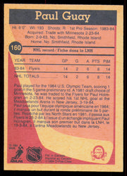Paul Guay Autographed 1984-85 O-Pee-Chee Card #160 Philadelphia Flyers SKU #255012