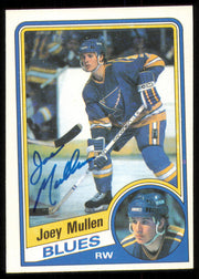 Joey Mullen Autographed 1984-85 Topps Card #133 St. Louis Blues SKU #255019