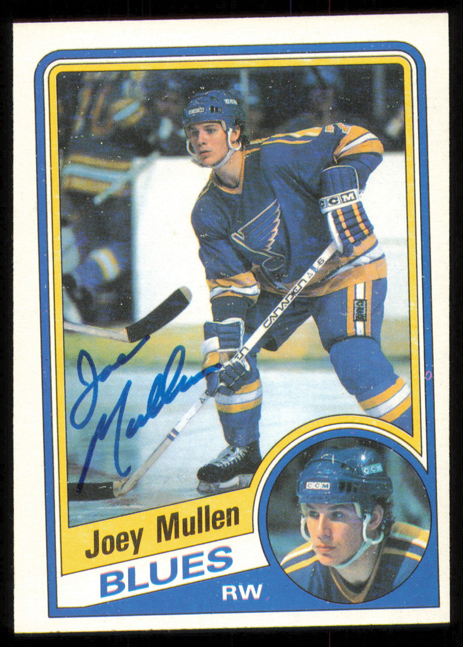 Joey Mullen Autographed 1984-85 Topps Card #133 St. Louis Blues SKU #255019