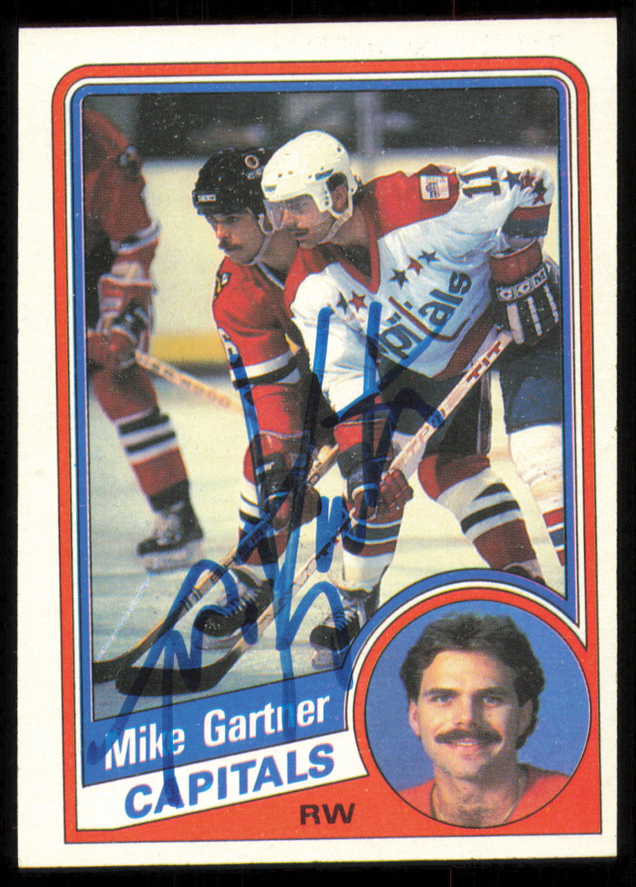 Mike Gartner Autographed 1984-85 Topps Card #143 Washington Capitals SKU #255021
