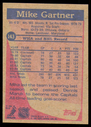 Mike Gartner Autographed 1984-85 Topps Card #143 Washington Capitals SKU #255022