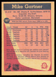 Mike Gartner Autographed 1984-85 O-Pee-Chee Card #197 Washington Capitals SKU #255023