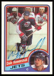 Dale Hawerchuk Autographed 1984-85 Topps Card #152 Winnipeg Jets SKU #255029