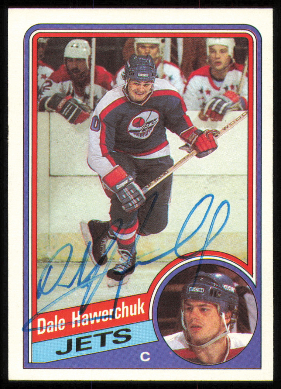 Dale Hawerchuk Autographed 1984-85 Topps Card #152 Winnipeg Jets SKU #255030