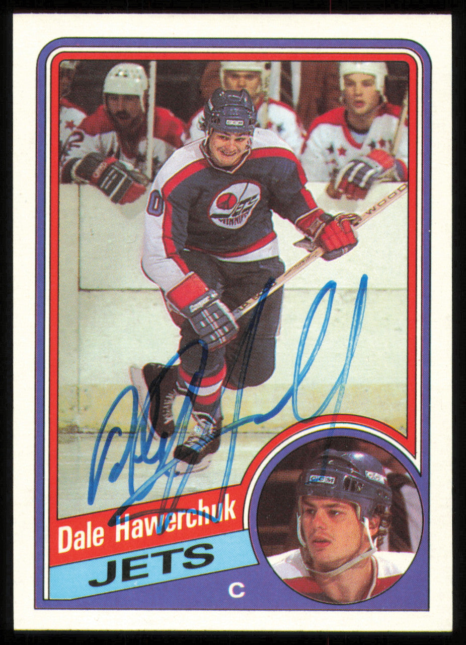 Dale Hawerchuk Autographed 1984-85 Topps Card #152 Winnipeg Jets SKU #255032