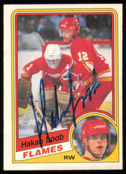 Hakan Loob Autographed 1984-85 O-Pee-Chee Card #229 Calgary Flames SKU #255033