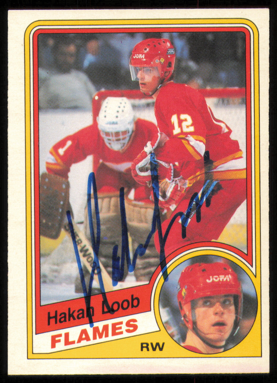 Hakan Loob Autographed 1984-85 O-Pee-Chee Card #229 Calgary Flames SKU #255033