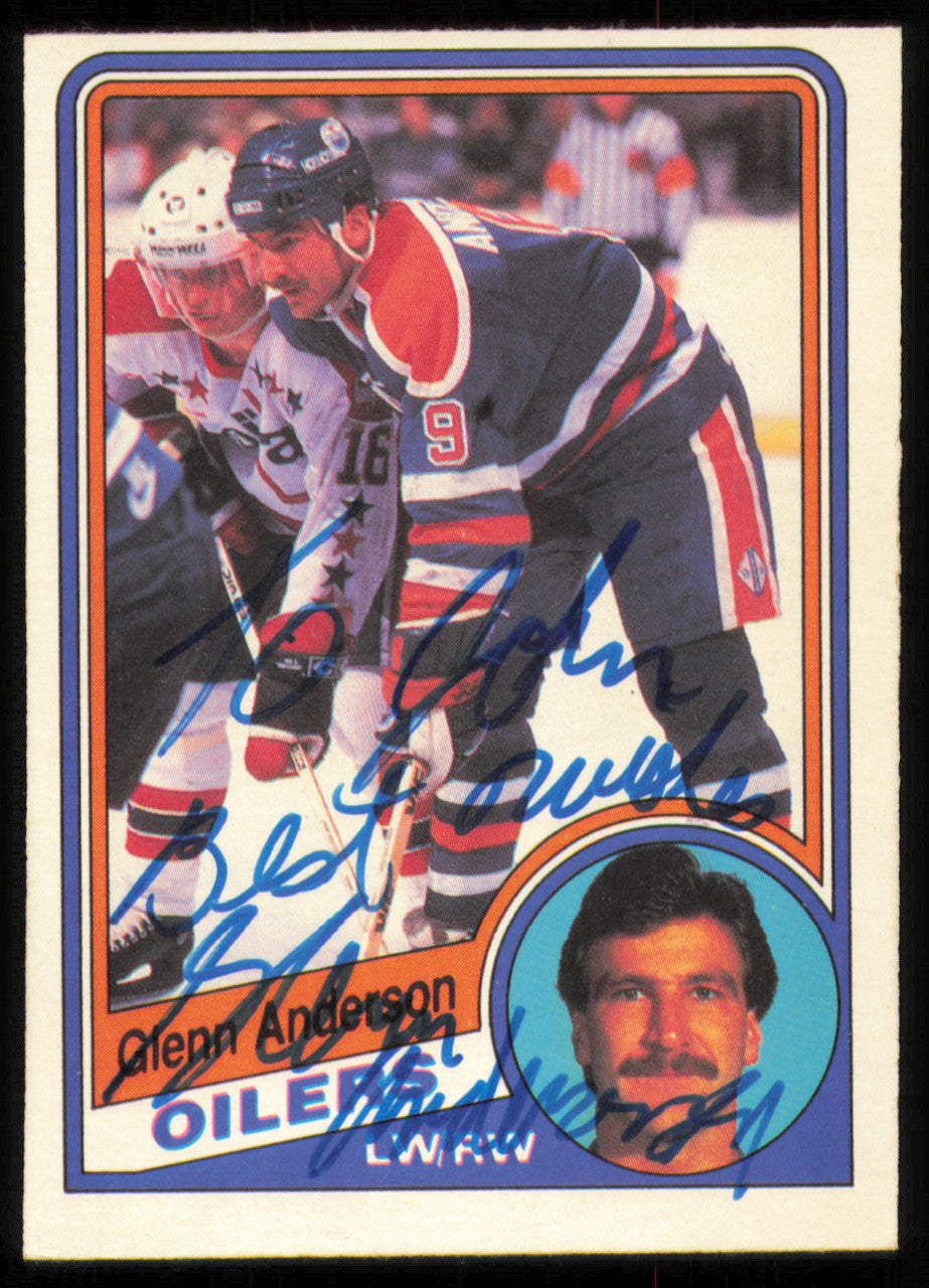 Glenn Anderson Autographed 1984-85 O-Pee-Chee Card #238 Edmonton Oilers "To John" SKU #255035