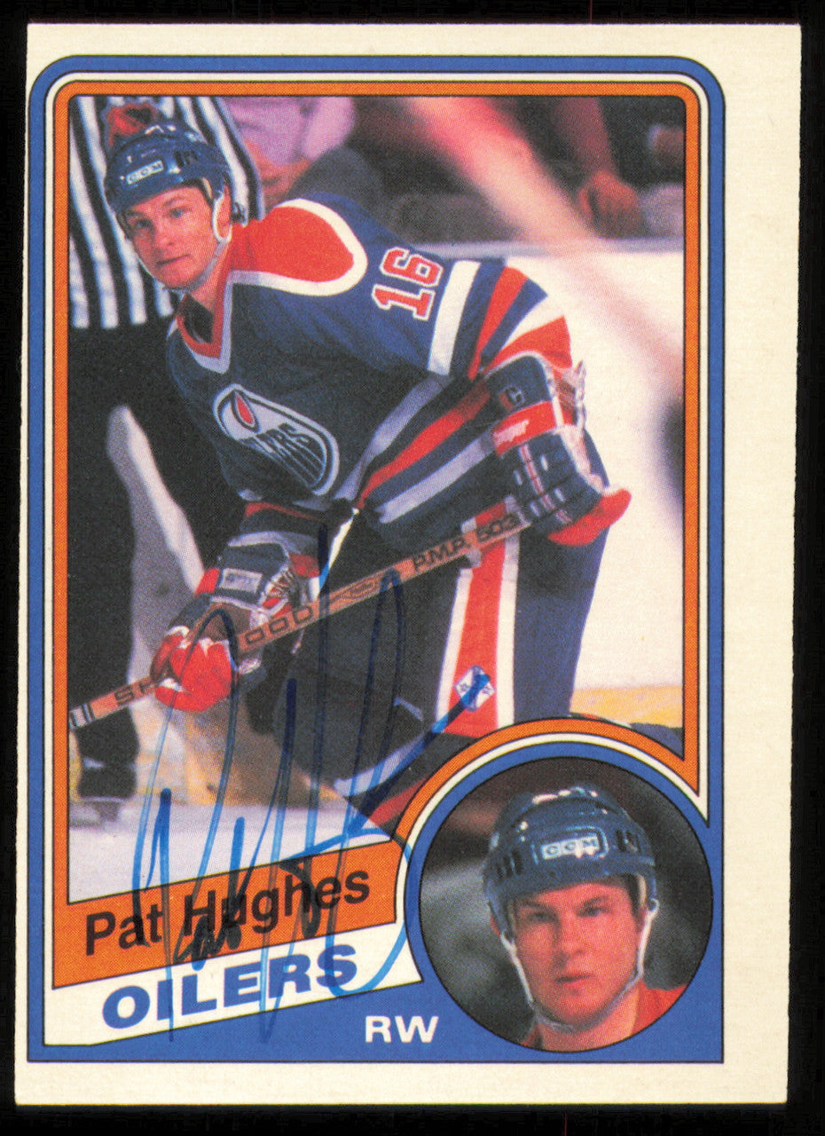 Pat Hughes Autographed 1984-85 O-Pee-Chee Card #245 Edmonton Oilers SKU #255037