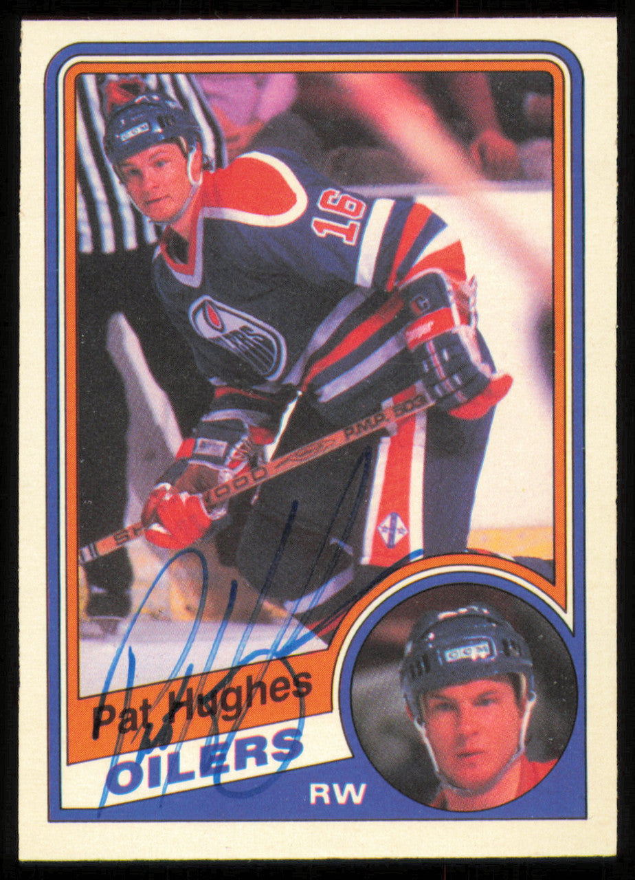 Pat Hughes Autographed 1984-85 O-Pee-Chee Card #245 Edmonton Oilers SKU #255038