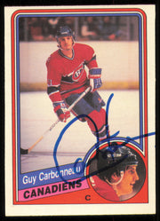 Guy Carbonneau Autographed 1984-85 O-Pee-Chee Card #257 Montreal Canadiens SKU #255045