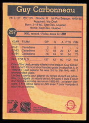 Guy Carbonneau Autographed 1984-85 O-Pee-Chee Card #257 Montreal Canadiens SKU #255045