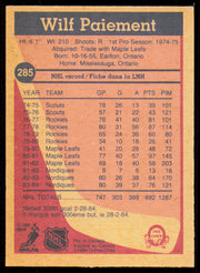 Wilf Paiement Autographed 1984-85 O-Pee-Chee Card #285 Quebec Nordiques SKU #255048