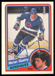 Marian Stastny Autographed 1984-85 O-Pee-Chee Card #292 Quebec Nordiques SKU #255050