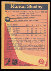 Marian Stastny Autographed 1984-85 O-Pee-Chee Card #292 Quebec Nordiques SKU #255051