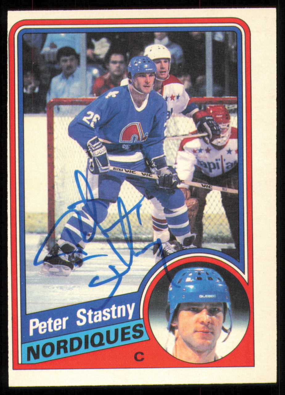 Peter Stastny Autographed 1984-85 O-Pee-Chee Card #293 Quebec Nordiques SKU #255052